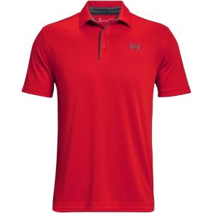 imageUnder Armour Mens Tech Golf Polo891 Radio Red  Pitch Gray  Pitch Gray