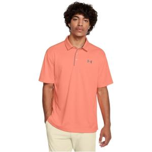 imageUnder Armour Mens Tech Golf Polo897 Flare Orange  Pitch Gray  Halo Gray