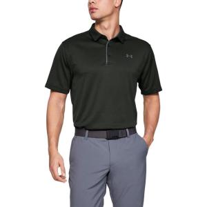 imageUnder Armour Mens Tech Golf PoloBaroque Green 310Pitch Gray