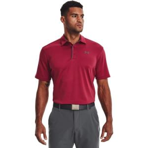 imageUnder Armour Mens Tech Golf PoloBlack Rose 664Pitch Gray