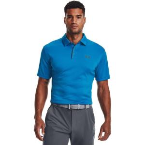 imageUnder Armour Mens Tech Golf PoloCruise Blue 899Pitch Gray