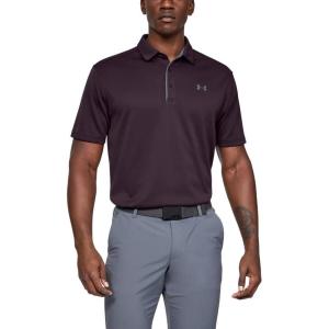 imageUnder Armour Mens Tech Golf PoloKinetic Purple 520Pitch Gray