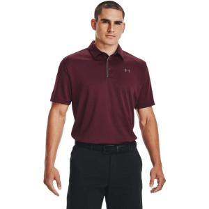 imageUnder Armour Mens Tech Golf PoloMaroon 609Graphite