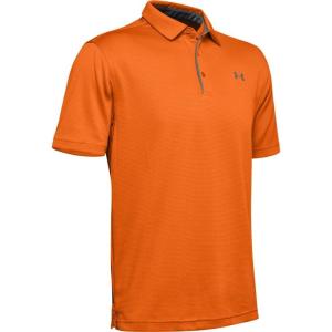 imageUnder Armour Mens Tech Golf PoloOrange Graphite Graphite