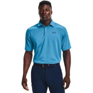 imageUnder Armour Mens Tech Golf PoloRadar Blue 422Pitch Gray