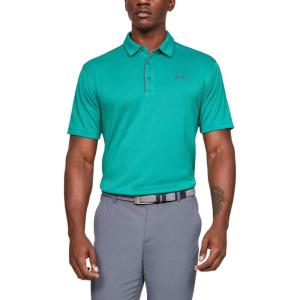 imageUnder Armour Mens Tech Golf PoloTeal Rush 454Pitch Gray