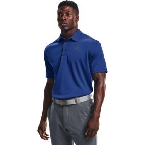 imageUnder Armour Mens Tech Golf PoloTech Blue 432Pitch Gray