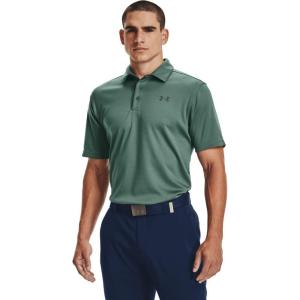 imageUnder Armour Mens Tech Golf PoloToddy Green 370Pitch Gray