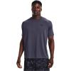 imageUnder Armour Mens Tech 20 VNeck ShortSleeve TShirt558 Tempered Steel   Midnight Navy
