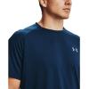 imageUnder Armour Mens Tech 20 VNeck ShortSleeve TShirtAcademy Blue 408Mod Gray