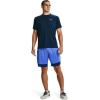 imageUnder Armour Mens Tech 20 VNeck ShortSleeve TShirtAcademy Blue 408Mod Gray