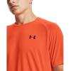 imageUnder Armour Mens Tech 20 VNeck ShortSleeve TShirtBlaze Orange 825Black