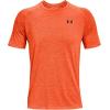 imageUnder Armour Mens Tech 20 VNeck ShortSleeve TShirtBlaze Orange 826Black
