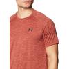 imageUnder Armour Mens Tech 20 VNeck ShortSleeve TShirtCinna Red 688Black