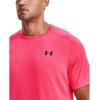 imageUnder Armour Mens Tech 20 VNeck ShortSleeve TShirtPink Shock 684Black
