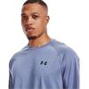 imageUnder Armour Mens Tech 20 VNeck ShortSleeve TShirtWashed Blue 420Black
