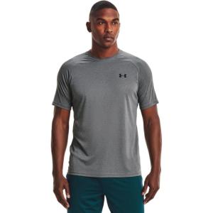 imageUnder Armour Mens Tech 20 VNeck ShortSleeve TShirt012 Pitch Gray Light Heather   Black
