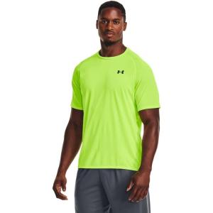 imageUnder Armour Mens Tech 20 VNeck ShortSleeve TShirt369 Lime Surge   Black