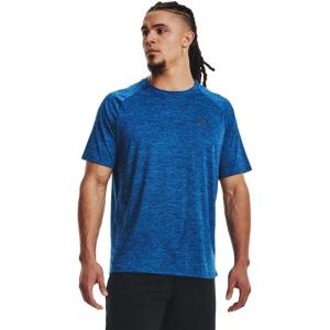 imageUnder Armour Mens Tech 20 VNeck ShortSleeve TShirt471 Blue Mirage   Black