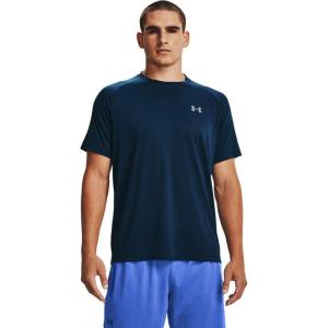 imageUnder Armour Mens Tech 20 VNeck ShortSleeve TShirtAcademy Blue 408Mod Gray