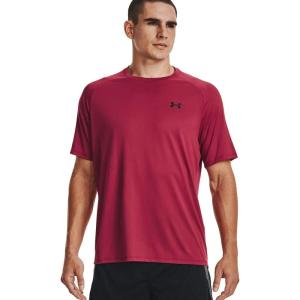 imageUnder Armour Mens Tech 20 VNeck ShortSleeve TShirtBlack Rose 664Black