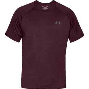 imageUnder Armour Mens Tech 20 VNeck ShortSleeve TShirtDark Maroon 601Graphite