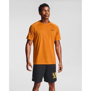 imageUnder Armour Mens Tech 20 VNeck ShortSleeve TShirtGolden Yellow 711Black