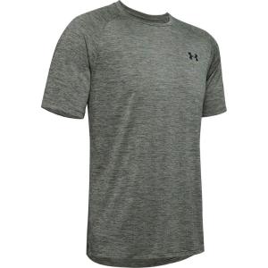 imageUnder Armour Mens Tech 20 VNeck ShortSleeve TShirtGravity Green 388Black