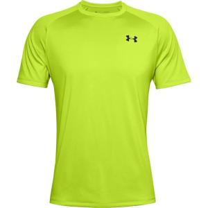 imageUnder Armour Mens Tech 20 VNeck ShortSleeve TShirtGreen Citrine 394Black