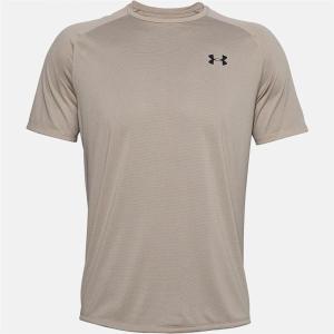 imageUnder Armour Mens Tech 20 VNeck ShortSleeve TShirtHighland Buff 200Black