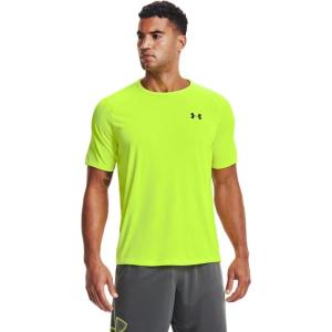 imageUnder Armour Mens Tech 20 VNeck ShortSleeve TShirtHighvis Yellow 731Black