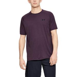 imageUnder Armour Mens Tech 20 VNeck ShortSleeve TShirtKinetic Purple 520Black
