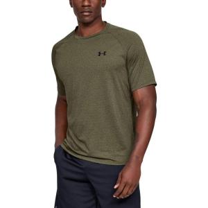 imageUnder Armour Mens Tech 20 VNeck ShortSleeve TShirtOutpost Green