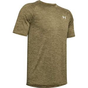 imageUnder Armour Mens Tech 20 VNeck ShortSleeve TShirtOutpost Green 331White