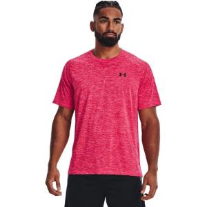 imageUnder Armour Mens Tech 20 VNeck ShortSleeve TShirtPenta Pink 975Black