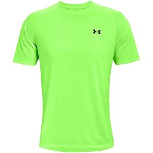 imageUnder Armour Mens Tech 20 VNeck ShortSleeve TShirtQuirky Lime 752Black
