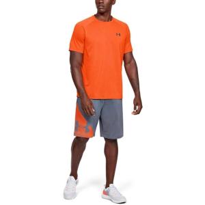 imageUnder Armour Mens Tech 20 VNeck ShortSleeve TShirtUltra Orange Orange Spark