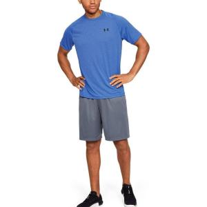 imageUnder Armour Mens Tech 20 VNeck ShortSleeve TShirtVersa Blue 486Black