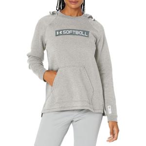 imageUnder Armour Womens Softball Hoodie 22011 Mod Gray Medium Heather  Pitch Gray  White