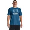 imageUnder Armour Mens Global Foundation ShortSleeve TShirt466 Cosmic Blue  White  Blizzard