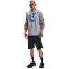 imageUnder Armour Mens Global Foundation ShortSleeve TShirtSteel Light Heather 036American Blue