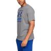 imageUnder Armour Mens Global Foundation ShortSleeve TShirtSteel Light Heather 036American Blue