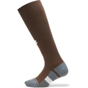 imageUnder Armour Kids Youth Magnetico Over the Calf Socks 1 Pack230 Gridiron Brown  Pitch Gray  White