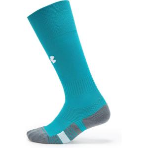 imageUnder Armour Kids Youth Magnetico Over the Calf Socks 1 Pack722 Coastal Teal  Pitch Gray  White