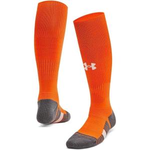 imageUnder Armour Kids Youth Magnetico Over the Calf Socks 1 Pack800 Team Orange  Pitch Gray  White