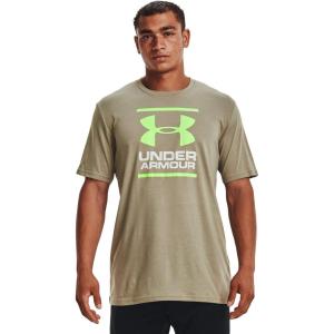 imageUnder Armour Mens Global Foundation ShortSleeve TShirtKhaki Gray 037Quirky Lime