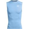 imageUnder Armour Mens HeatGear Compression Sleeveless TShirt475 Carolina Blue   White