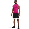 imageUnder Armour Mens HeatGear Compression Sleeveless TShirt654 Tropic Pink   White