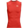 imageUnder Armour Mens HeatGear Compression Sleeveless TShirt860 Dark Orange   White