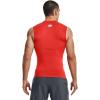 imageUnder Armour Mens HeatGear Compression Sleeveless TShirt860 Dark Orange   White